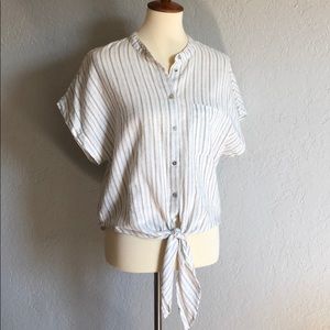 Lovestitch tie front blouse